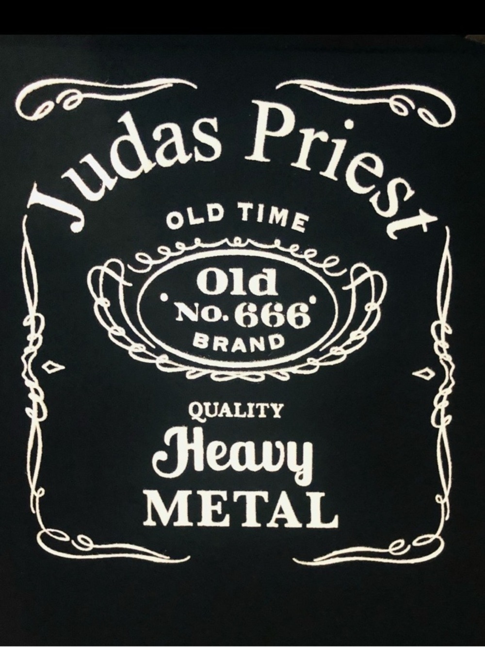 Judas 666 Heavy Metal Graphic Tee - Black & White X-Large